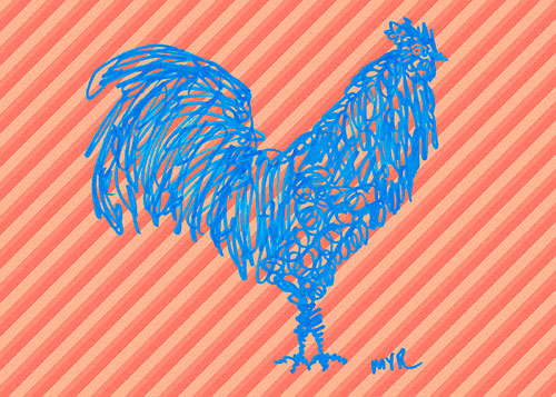 chicken scribble artwork