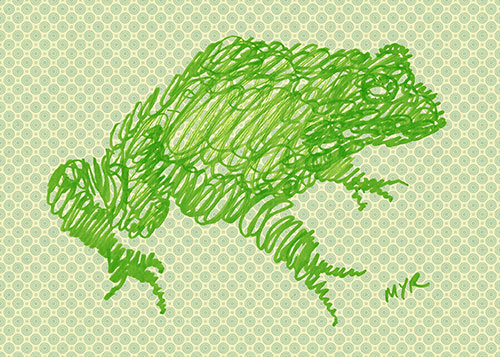 frog scribble artwork