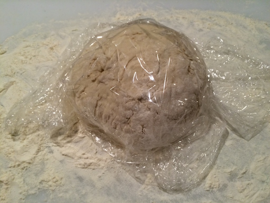 Dough formed into a ball and ready to bake