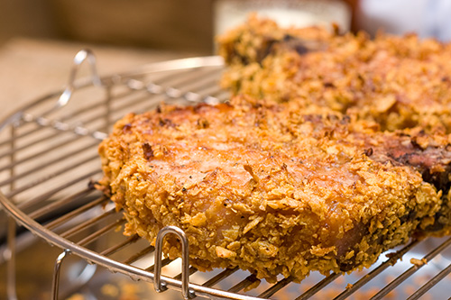 nuwave cornflake encrusted pork chops