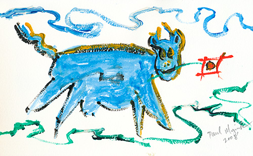blue cow