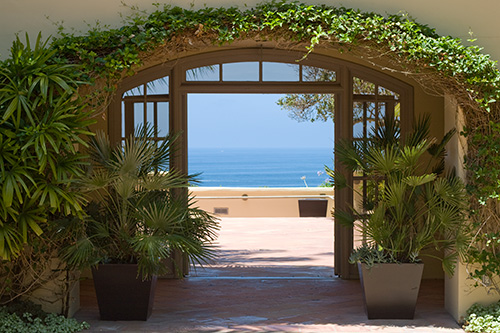 courtyard with a view