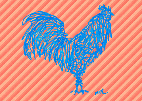 chicken scribble artwork