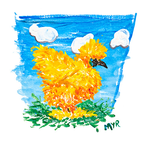 silky bantam watercolor