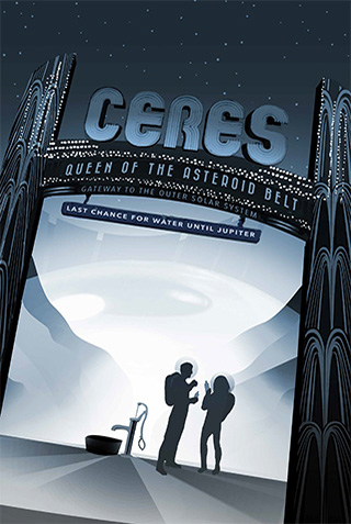 Ceres - NASA Space Age Travel Poster