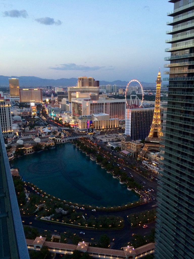 Bellagio Fountain View From A Suite At Cosmopolitan Las Vegas