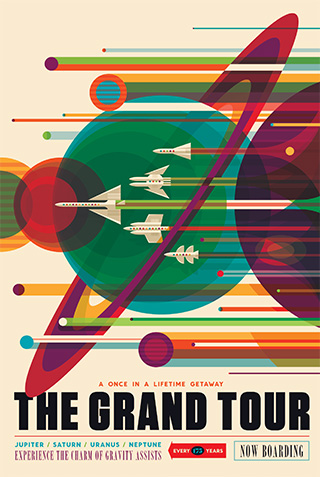 The Grand Tour - NASA Space Age Travel Poster