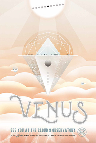 Venus - NASA Space Age Travel Poster
