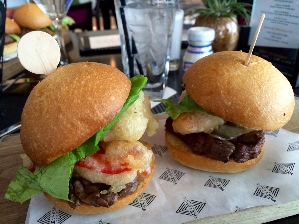 Lobster Tempura Filet Mignon Sliders - Vice/Versa At Vdara Las Vegas