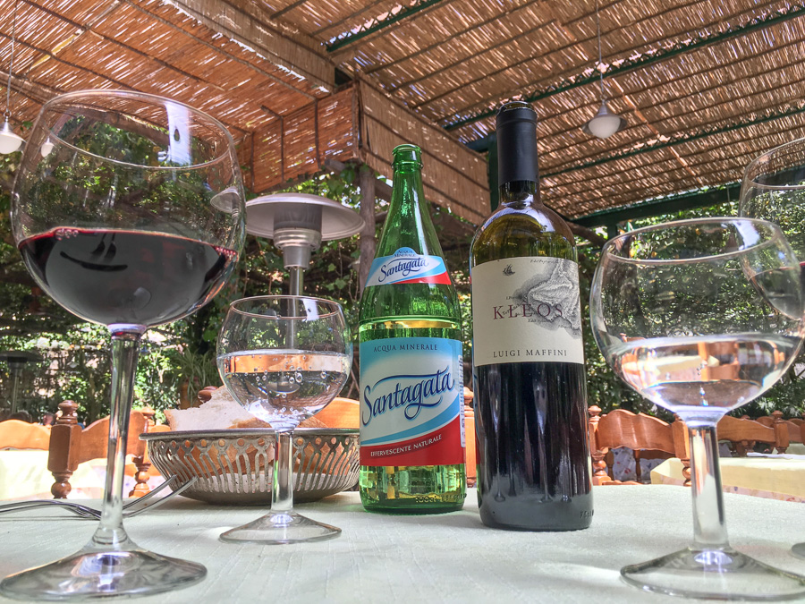 wine and water parrucchiano favorita sorrento italy