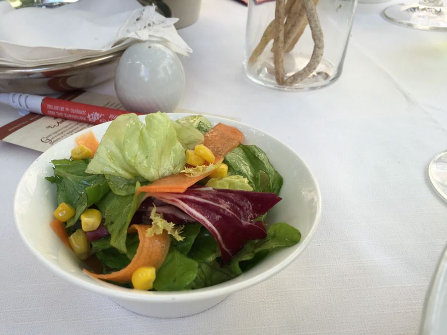 side salad l'antica trattoria sorrento italy