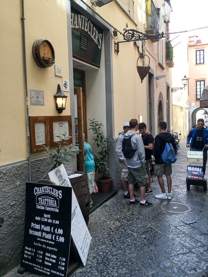 chantecler's trattoria entrance sorrento italy