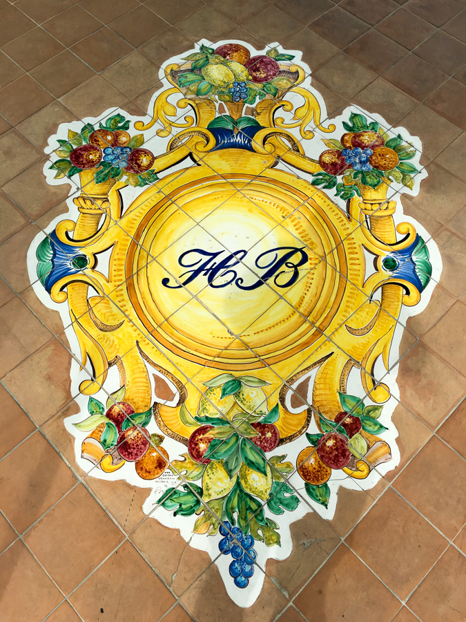 Tile artwork at Hotel Belair Sorrento Italy