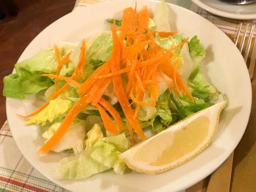 side salad chanteclers trattoria sorrento italy