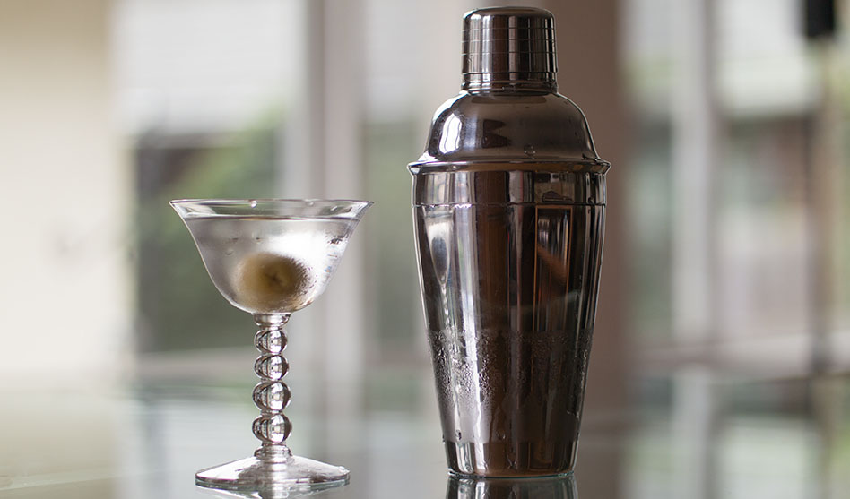Martini with Stainless Steel Cocktail Shaker