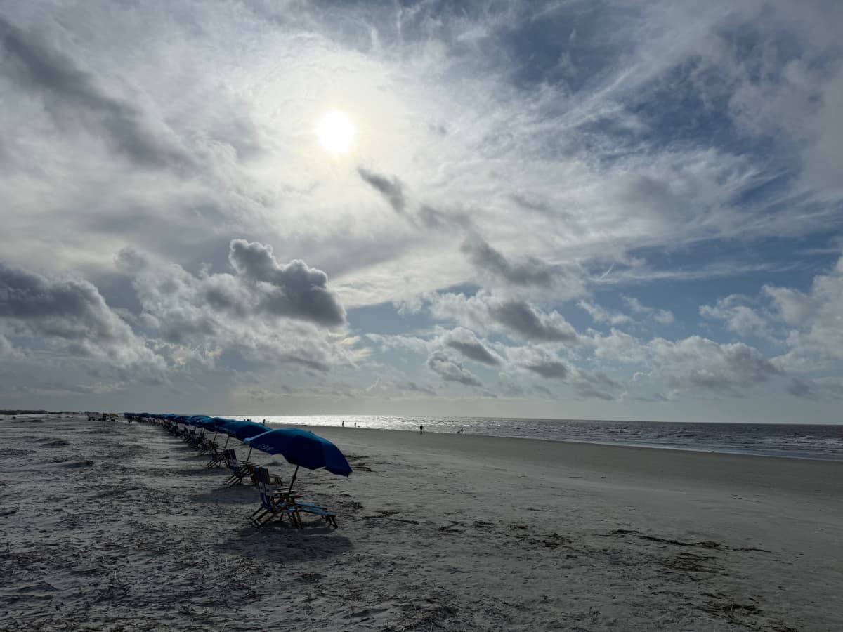 St Simons East Beach looking out to the ocean